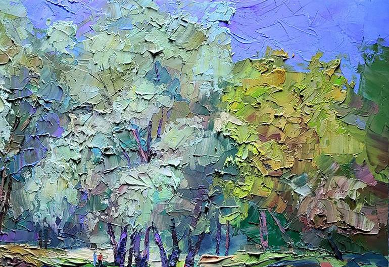 Original Impressionism Landscape Painting by Boris Serdyuk