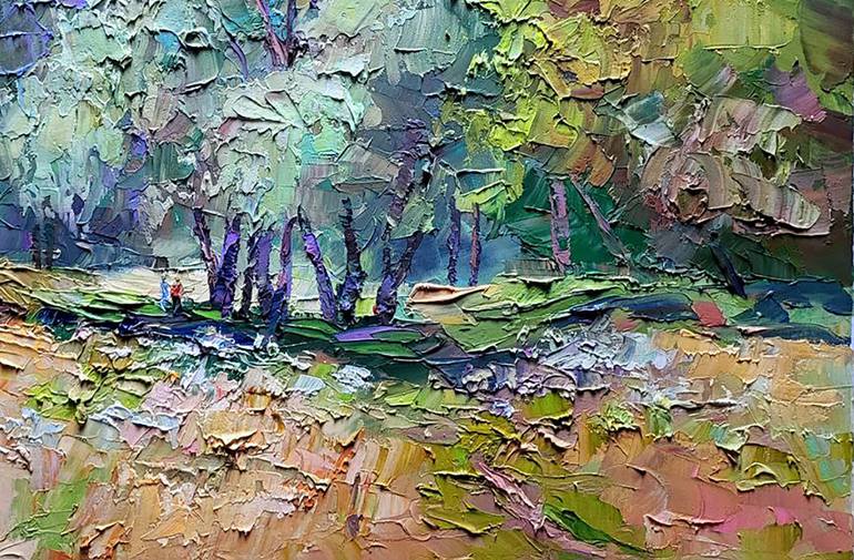 Original Impressionism Landscape Painting by Boris Serdyuk