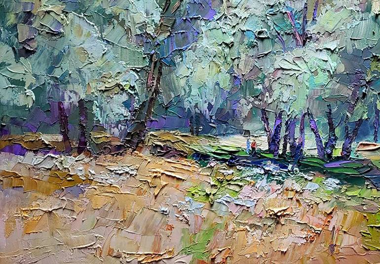 Original Impressionism Landscape Painting by Boris Serdyuk