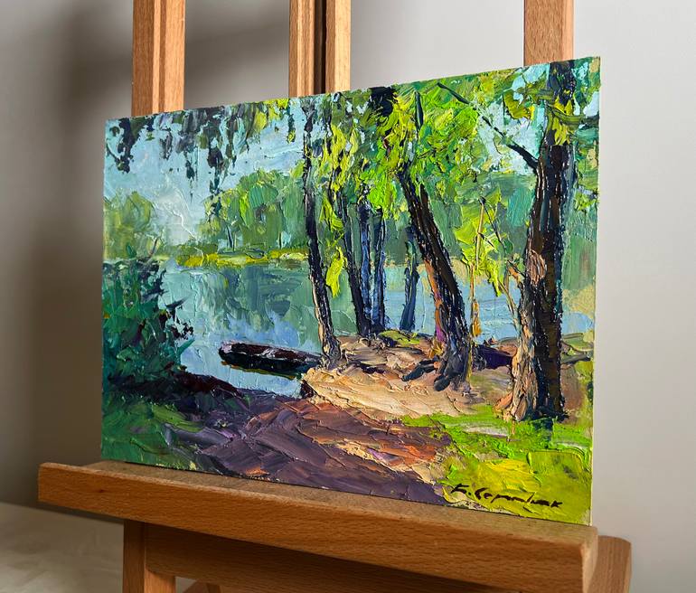 Original Impressionism Landscape Painting by Andrii Zhyvodorov