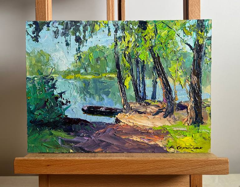Original Impressionism Landscape Painting by Andrii Zhyvodorov
