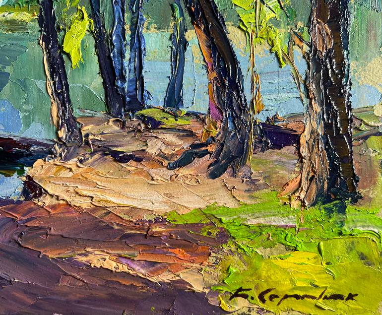 Original Impressionism Landscape Painting by Andrii Zhyvodorov