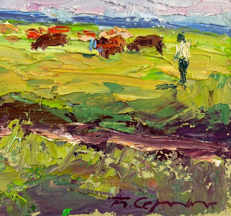 Original Impressionism Landscape Painting by Andrii Zhyvodorov