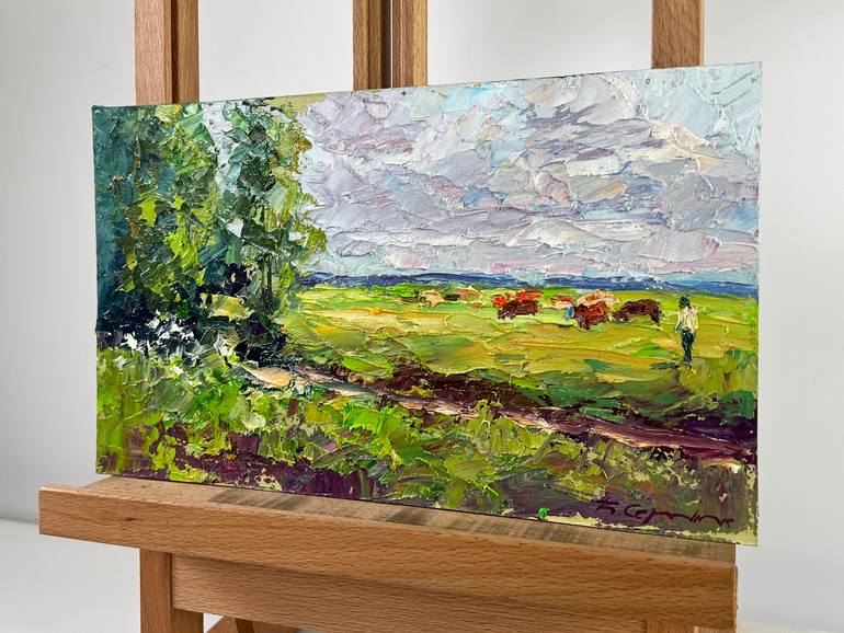Original Impressionism Landscape Painting by Andrii Zhyvodorov