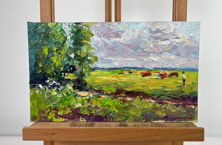 Original Impressionism Landscape Painting by Andrii Zhyvodorov