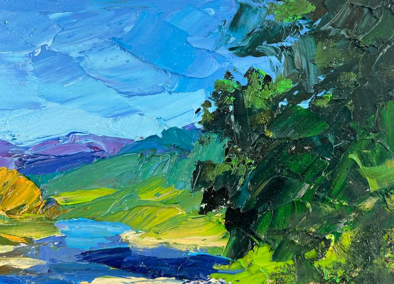 Original Impressionism Landscape Painting by Andrii Zhyvodorov