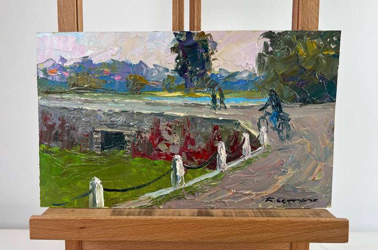 Original Impressionism Cities Painting by Andrii Zhyvodorov