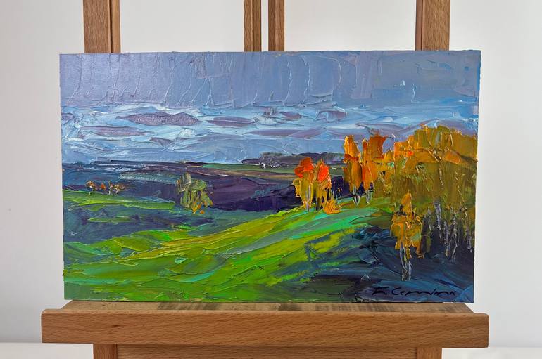 Original Impressionism Landscape Painting by Andrii Zhyvodorov