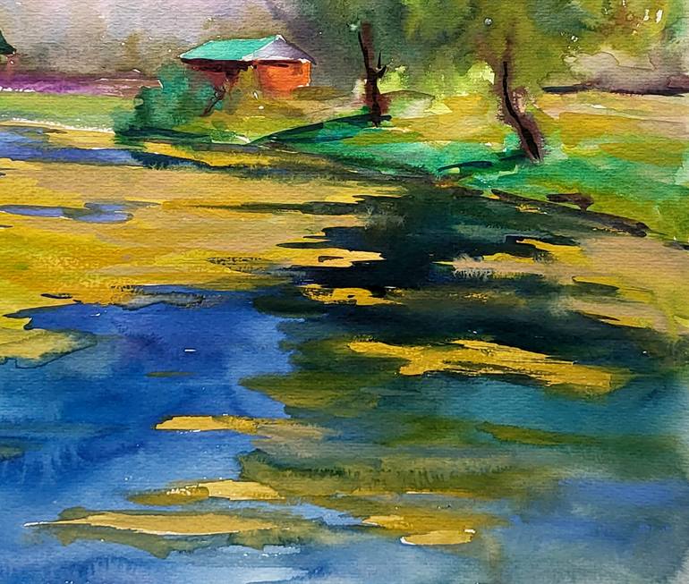 Original Impressionism Landscape Painting by Andrii Zhyvodorov