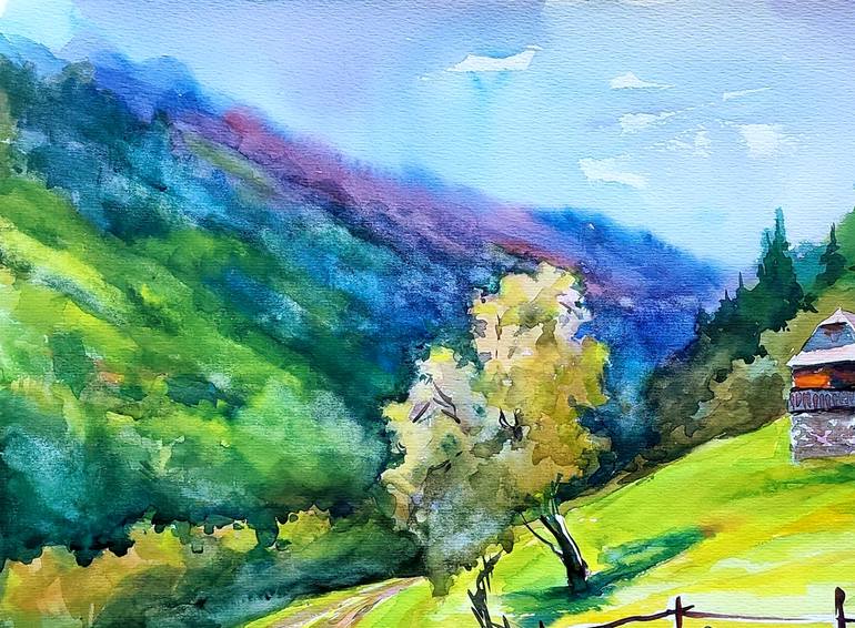 Original Impressionism Landscape Painting by Andrii Zhyvodorov