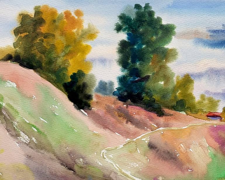 Original Impressionism Landscape Painting by Andrii Zhyvodorov