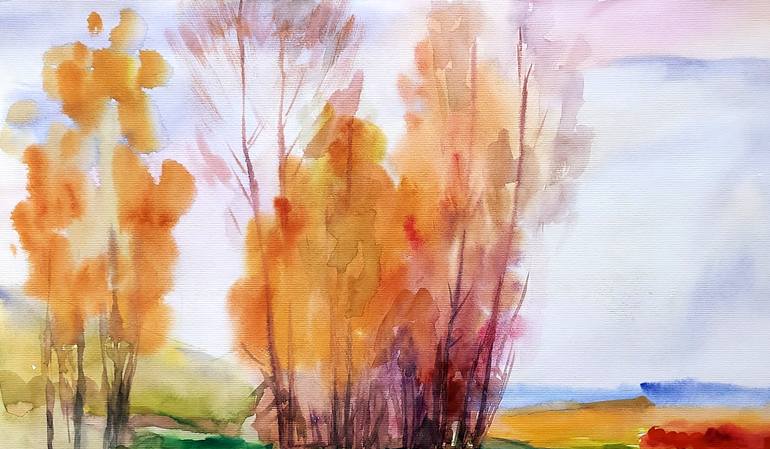 Original Impressionism Landscape Painting by Boris Serdyuk