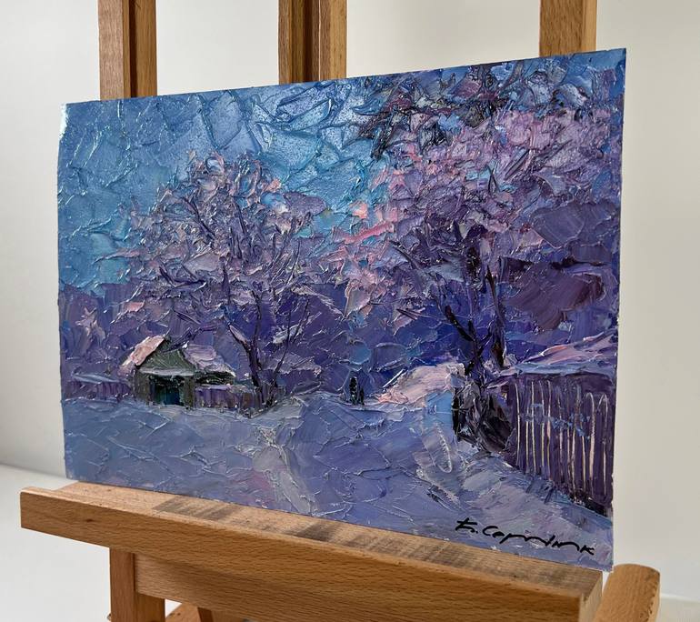 Original Impressionism Rural Life Painting by Andrii Zhyvodorov