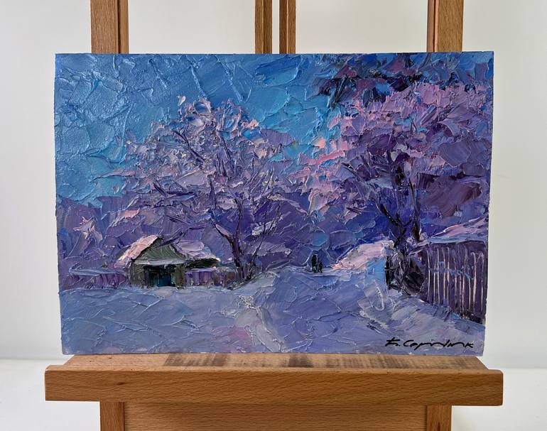 Original Impressionism Rural Life Painting by Andrii Zhyvodorov