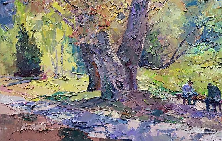 Original Impressionism Landscape Painting by Boris Serdyuk