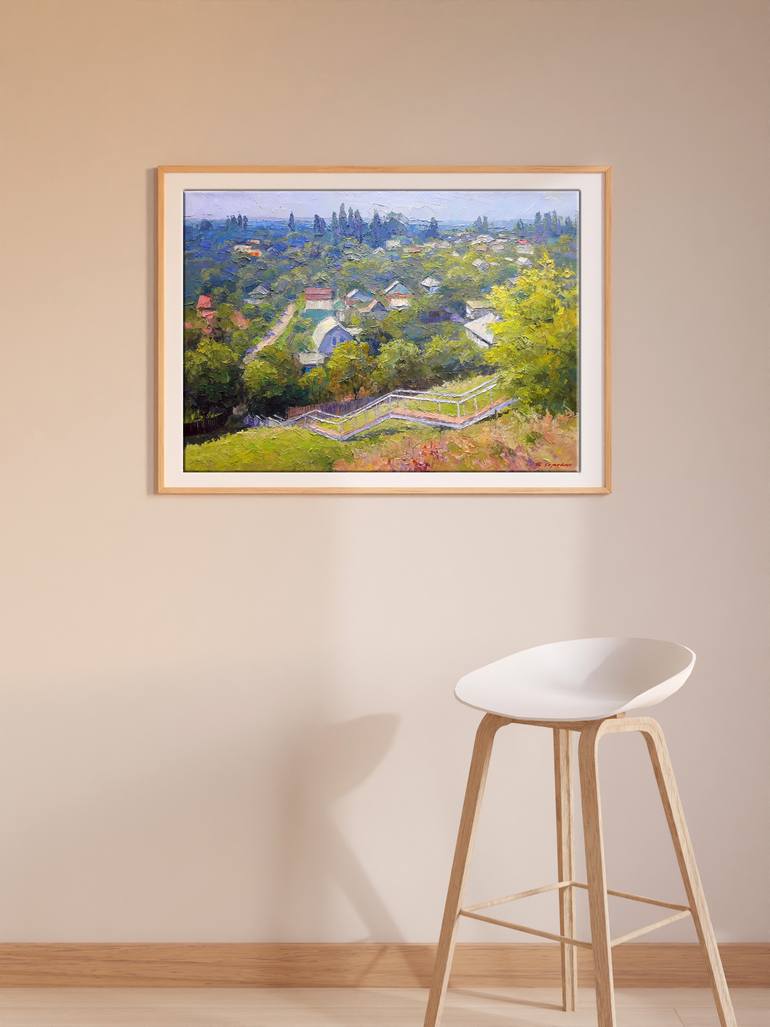 Original Impressionism Rural Life Painting by Andrii Zhyvodorov