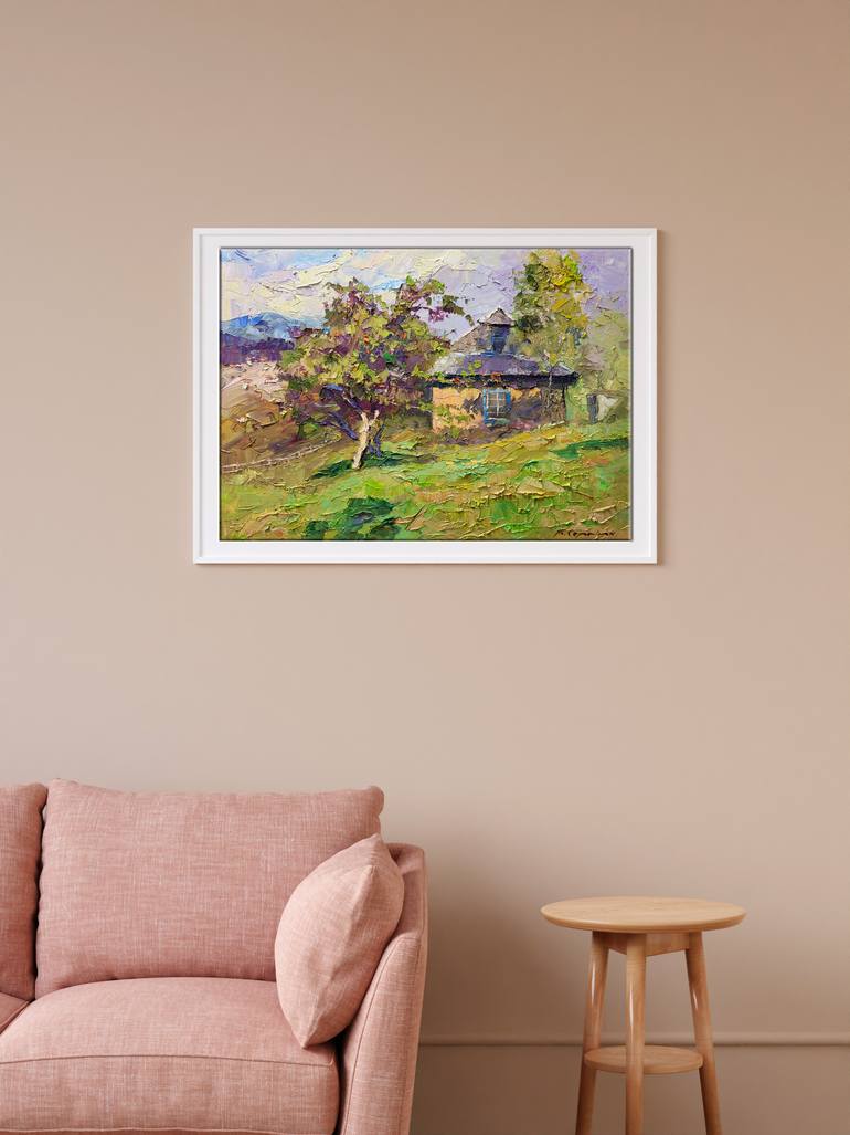 Original Impressionism Rural Life Painting by Andrii Zhyvodorov