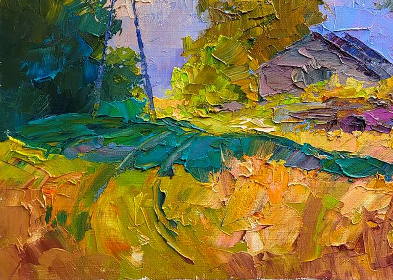 Original Impressionism Landscape Painting by Boris Serdyuk