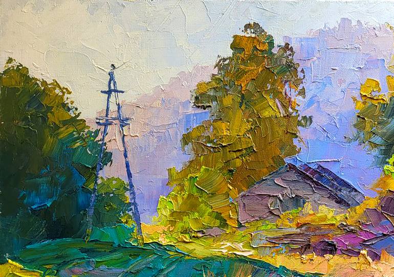 Original Impressionism Landscape Painting by Boris Serdyuk