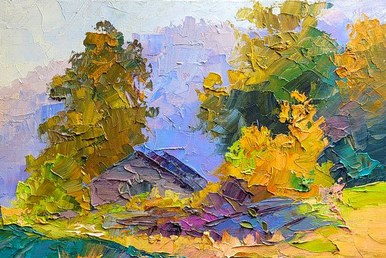 Original Impressionism Landscape Painting by Boris Serdyuk