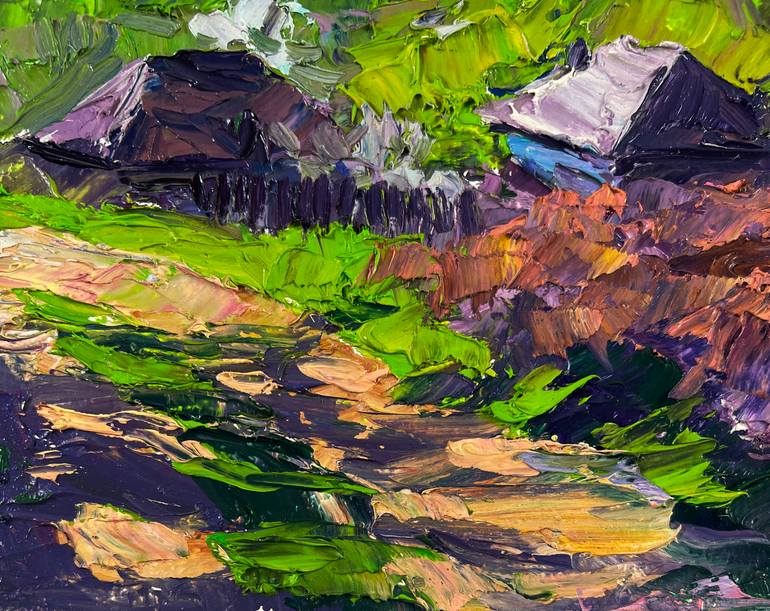 Original Impressionism Rural Life Painting by Boris Serdyuk