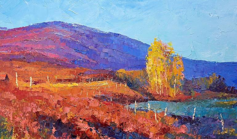 Original Impressionism Landscape Painting by Boris Serdyuk