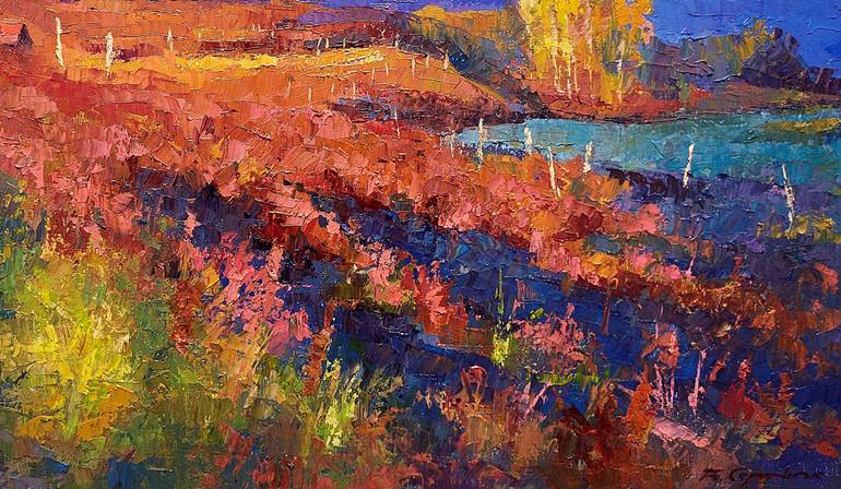 Original Impressionism Landscape Painting by Boris Serdyuk