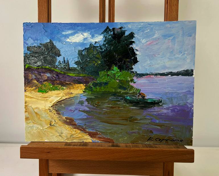 Original Impressionism Landscape Painting by Boris Serdyuk