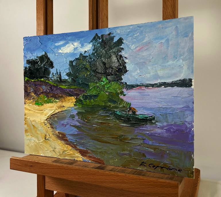 Original Impressionism Landscape Painting by Boris Serdyuk