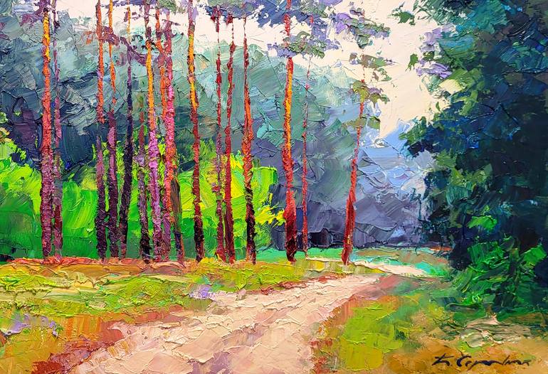 Original Impressionism Landscape Painting by Boris Serdyuk