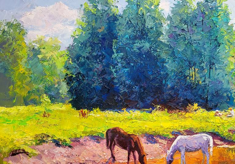 Original Impressionism Landscape Painting by Boris Serdyuk