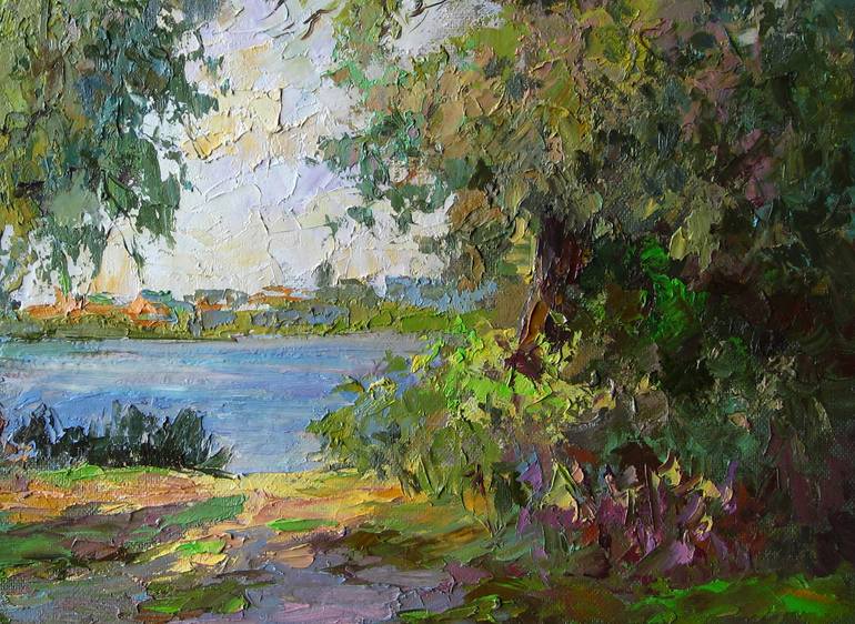 Original Impressionism Landscape Painting by Boris Serdyuk