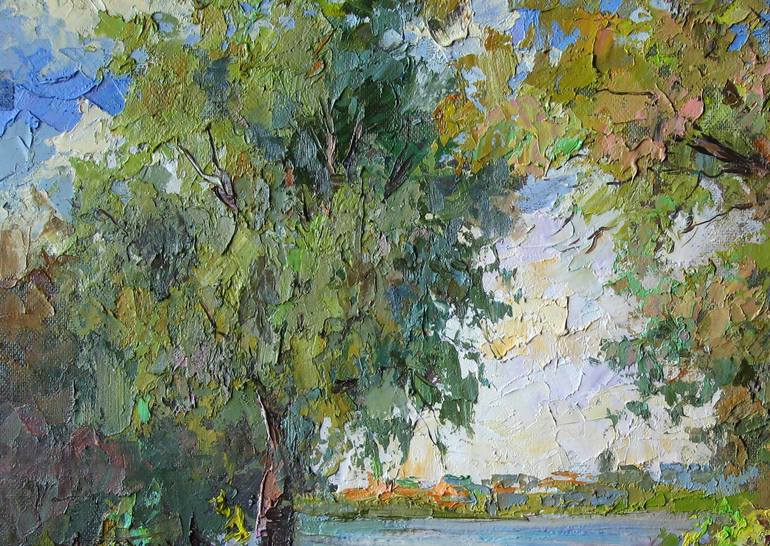Original Impressionism Landscape Painting by Boris Serdyuk
