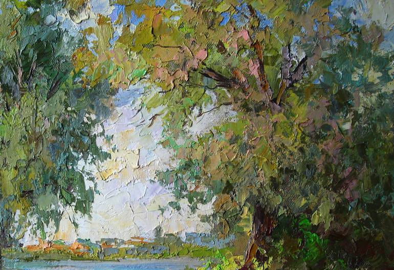 Original Impressionism Landscape Painting by Boris Serdyuk