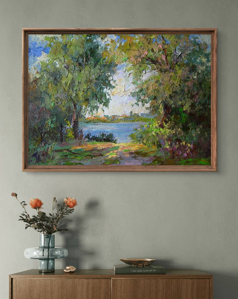 Original Impressionism Landscape Painting by Boris Serdyuk