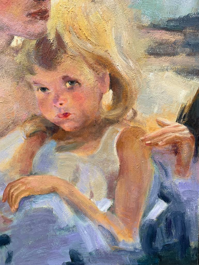 Original Expressionism People Painting by Boris Serdyuk