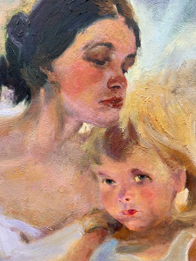 Original Expressionism People Painting by Boris Serdyuk