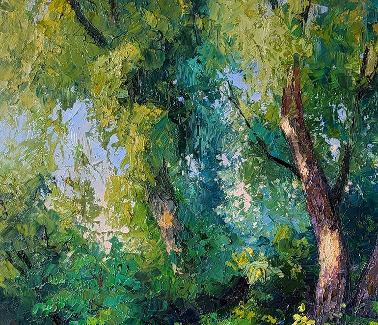 Original Impressionism Nature Painting by Andrii Zhyvodorov