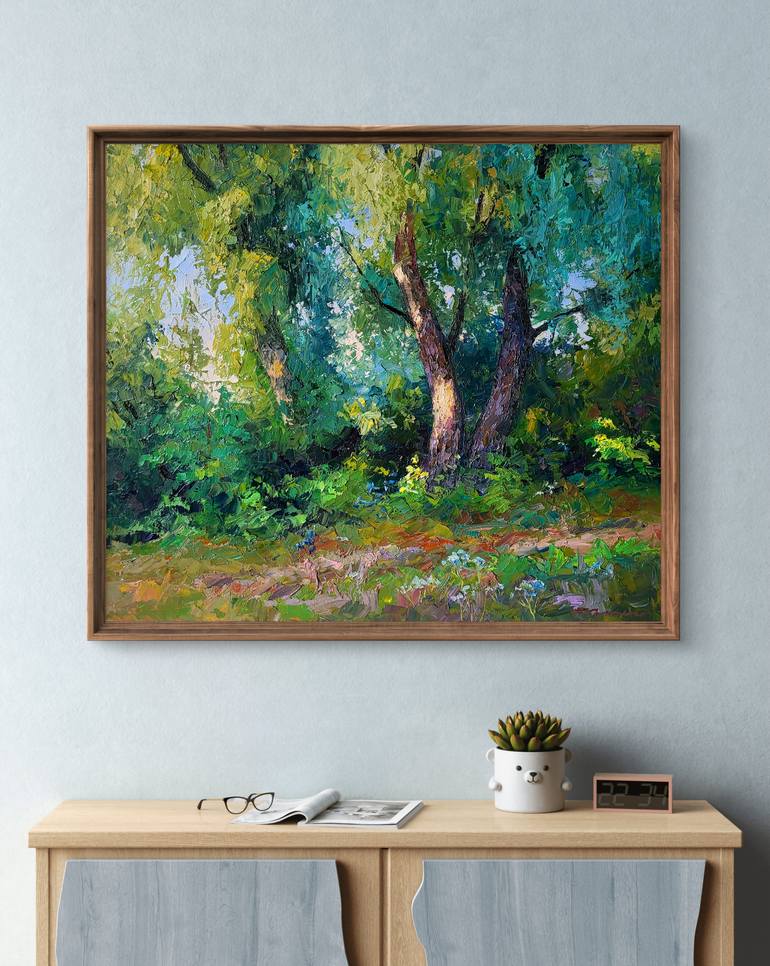 Original Impressionism Nature Painting by Andrii Zhyvodorov