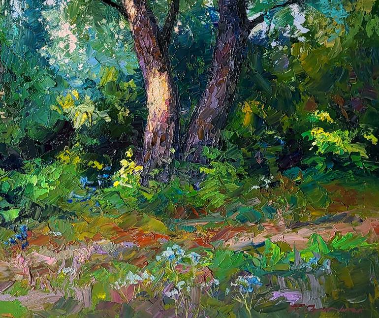 Original Impressionism Nature Painting by Andrii Zhyvodorov