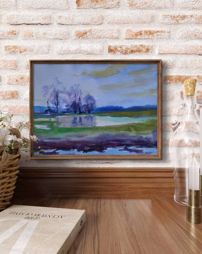 Original Impressionism Landscape Painting by Andrii Zhyvodorov