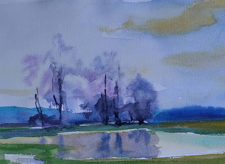 Original Impressionism Landscape Painting by Andrii Zhyvodorov