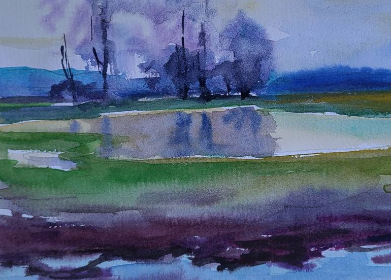 Original Impressionism Landscape Painting by Andrii Zhyvodorov