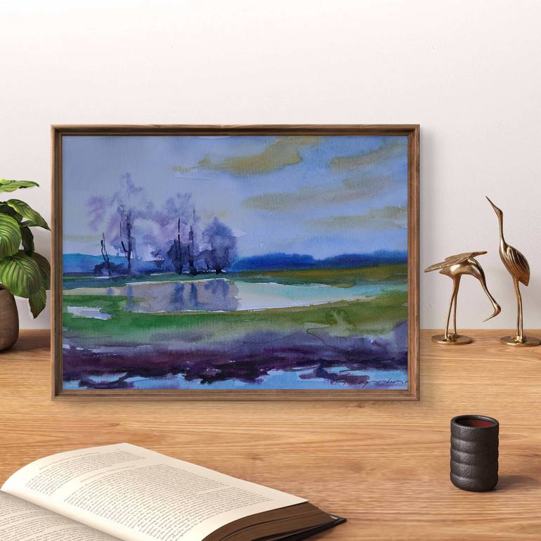 Original Impressionism Landscape Painting by Andrii Zhyvodorov