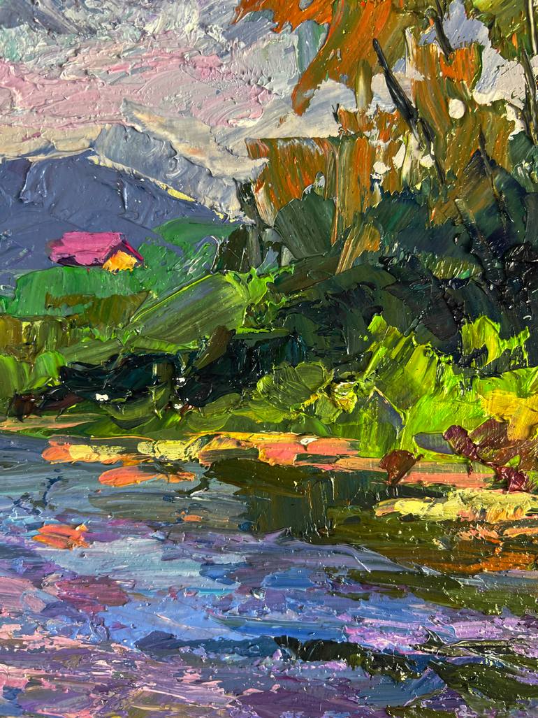 Original Impressionism Landscape Painting by Boris Serdyuk