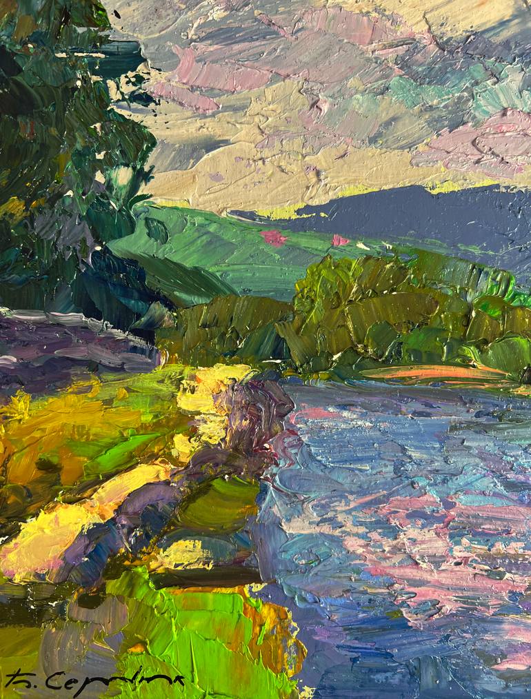 Original Impressionism Landscape Painting by Boris Serdyuk