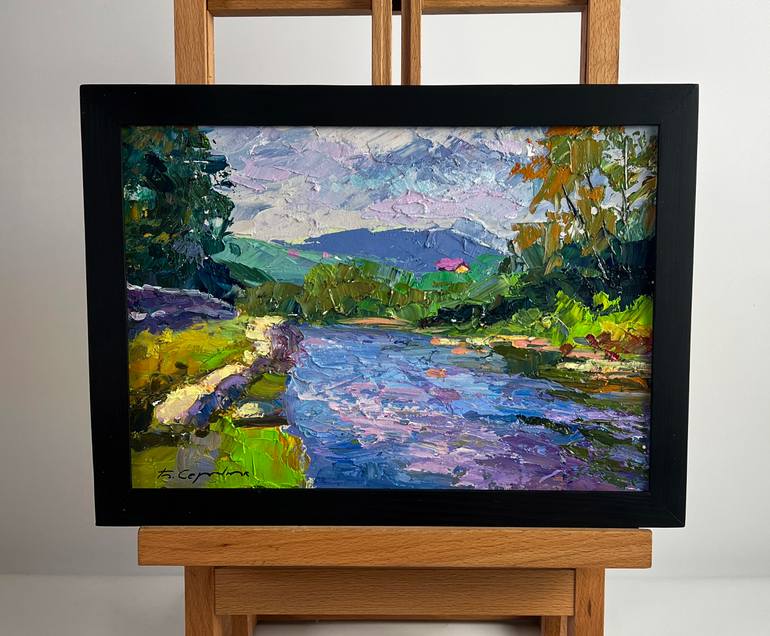 Original Impressionism Landscape Painting by Boris Serdyuk
