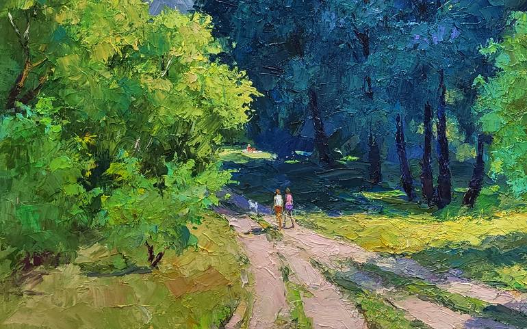 Original Impressionism Landscape Painting by Andrii Zhyvodorov