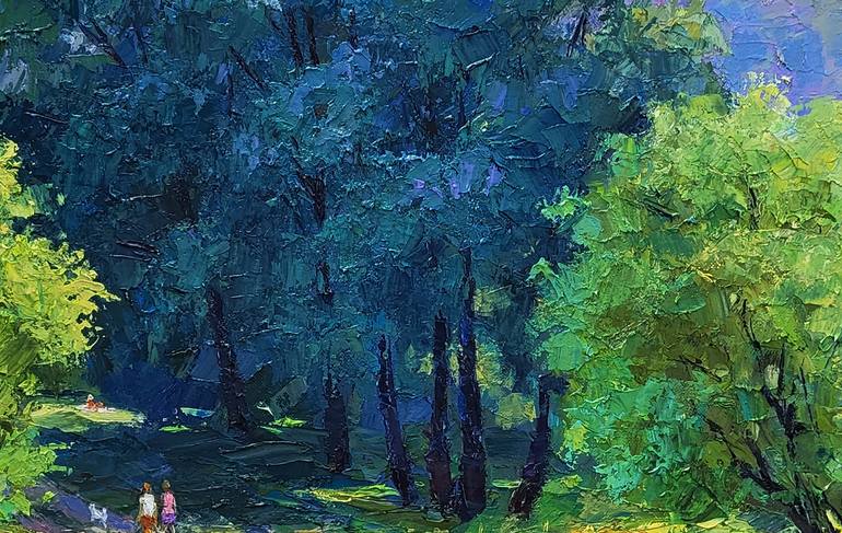 Original Impressionism Landscape Painting by Andrii Zhyvodorov