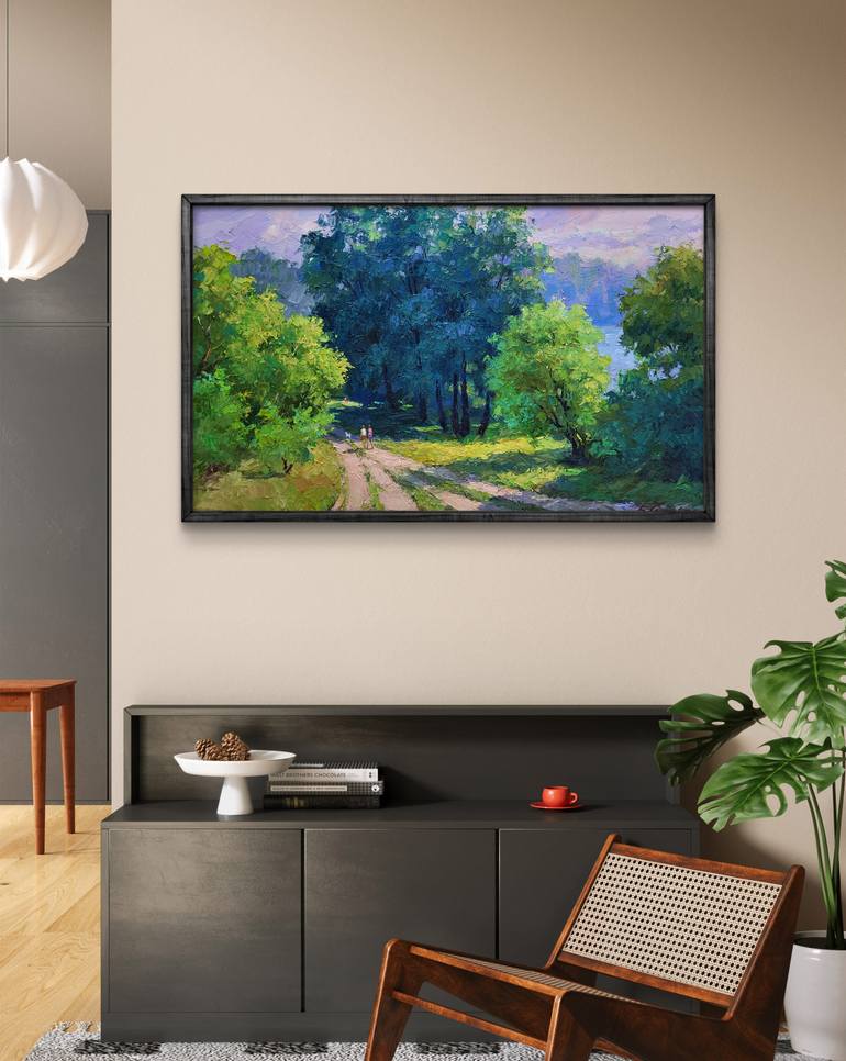 Original Impressionism Landscape Painting by Andrii Zhyvodorov